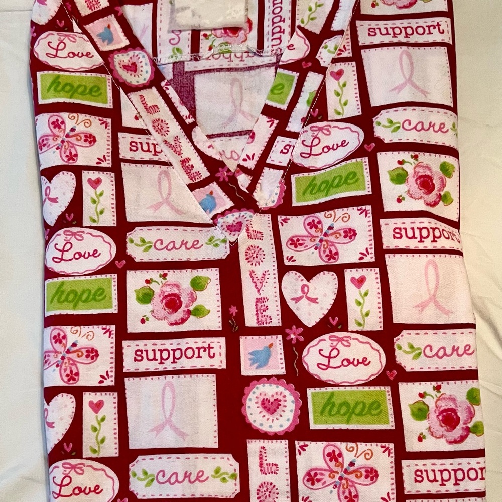 Colorful Patchwork Scrub‎ Top